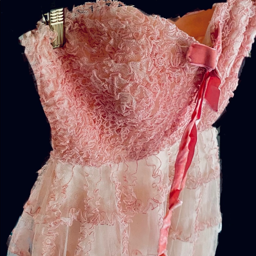 Vintage 1950’s Prom Dress Strapless Bustier
